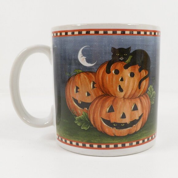Two Vintage Halloween Mugs with Box David Carter Brown Haunted Hollow Sakura - Picture 3 of 14